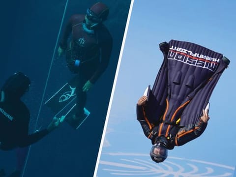 Ahmed Alshehhi, jetman, and Mariam Shalan, freediver: Edges to edges 