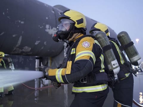 The graduates completed a 14-week training programme to join the Airport Fire Services department 