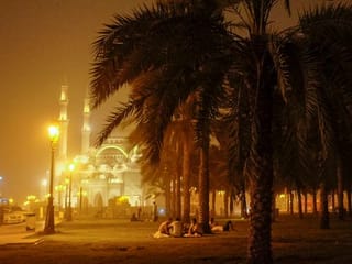 Pictures: Dusty and hazy weather, reduced visibility on roads in Sharjah