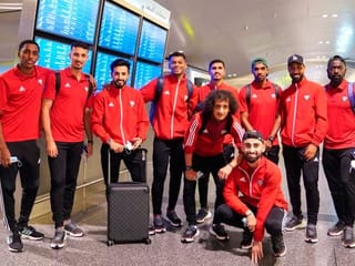 Look: UAE national football team arrive in Doha ahead of World Cup playoff against Australia