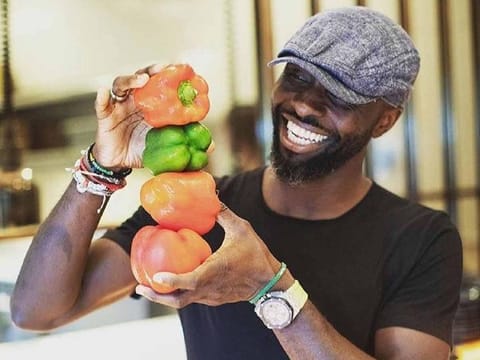 Chef Izu believes that keeping still kills creativity.