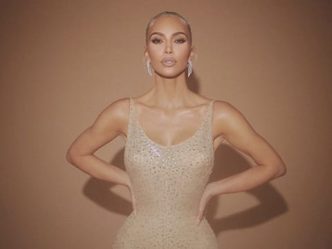 Kim Kardashian in the Met Gala gown