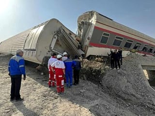 In pictures: Train derailment in east Iran kills at least 21, injures 47