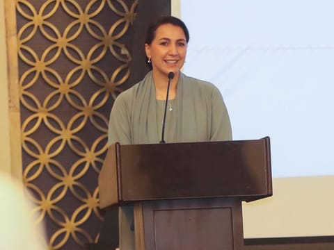Mariam Al Mheiri, Minister for Climate Change and Environmen, says UAE is on its path to achieve net-zero 2040 targets. File photo