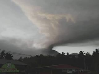First photos: Restive Philippine volcano erupts again