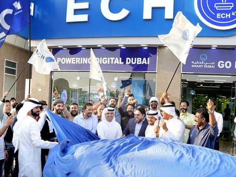 The first mobile digital business setup cars in Dubai launched by ECH Digital in the presence of Iqbal Marconi