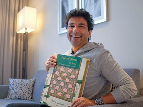 Vikas Khanna launches his 38th book, 'Sacred Foods of India' today in Dubai, today