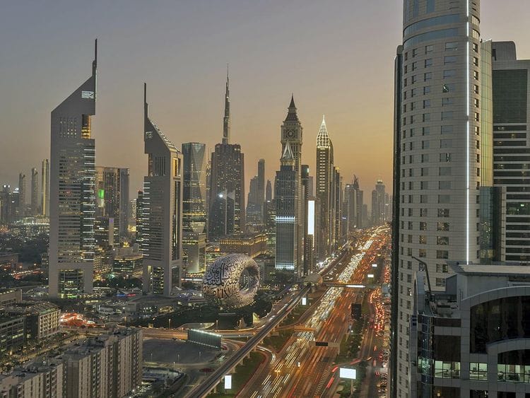 STOCK Dubai skyline