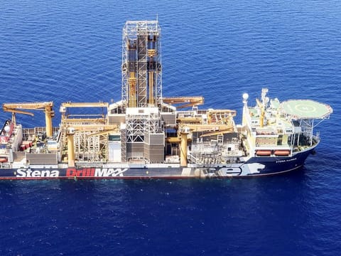 London-based Energean’s drill ship begins drilling at the Karish natural gas field offshore Israel in the east Mediterranean May 9, 2022.  