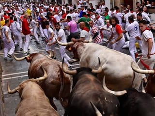 Photos: High-octane thrills as Spain's Pamplona bull run returns