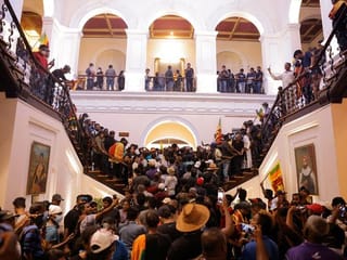 Photos: Sri Lanka leader flees as protesters storm home, office