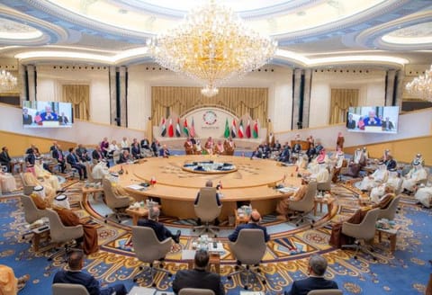The Jeddah Security and Development Summit underway in Jeddah, on July 16, 2022.  