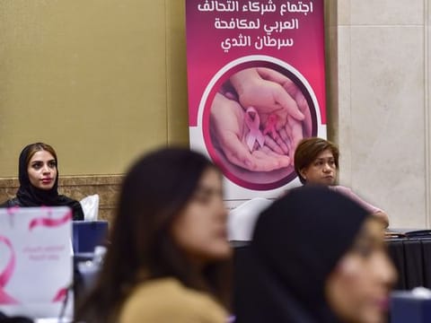 Attendees at the preparatory workshop for the 2022 Arab Breast Cancer Awareness Campaign, at Sheraton Hotel in Sharjah today.