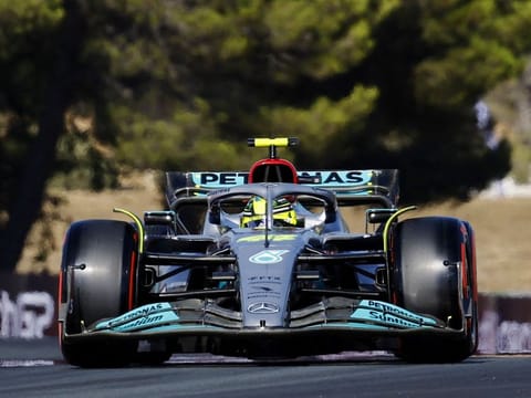 Mercedes' Lewis Hamilton during practice for the Formula One French Grand Prix at Circuit Paul Ricard on Friday.