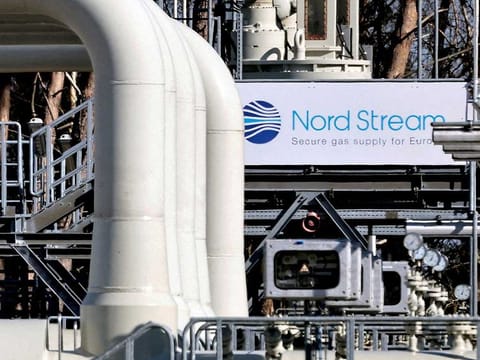 Pipes at the landfall facilities of the Nord Stream 1 gas pipeline are pictured in Lubmin, Germany, March 8, 2022.  