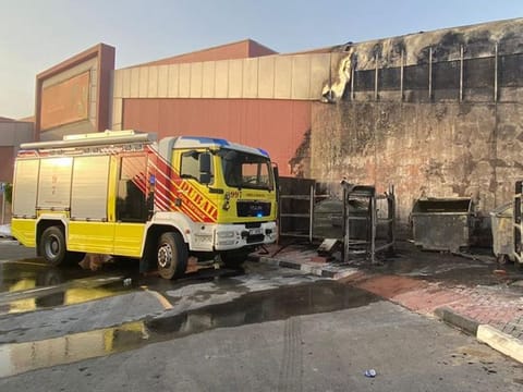 Dubai Civil Defence operations room had received a call at 4:57pm on Sunday reporting the incident