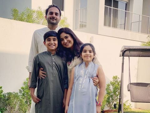 Pakistani expat Mansoor Naqvi, his wife Mahalaka and children Izhaan and Mishaal love the space that Dubai Hills affords.