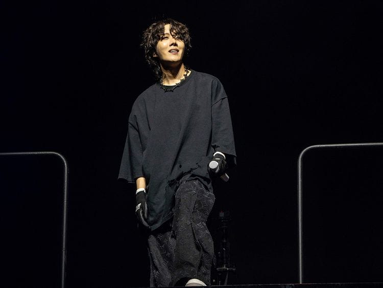 j-hope performs on Day 4 of the Lollapalooza Music Festival on Sunday, July 31, 2022, at Grant Park in Chicago.