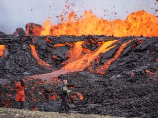 Pictures: Volcano erupts near Iceland's capital Reykjavik in seismic hot spot