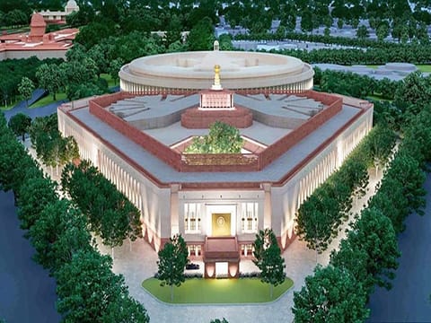 An artist's impression of the new building of India's Parliament House in New Delhi 
