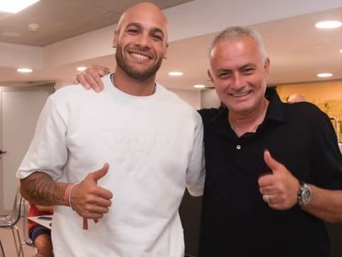 Roma manager Jose Mourinho left his fans wondering if sprinter Lamont Marcell Jacobs would have made a great footballer in another life after jokingly showing off the signing of the Olympic 100m champion.