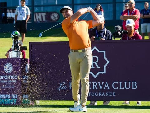 Dubai-based Adri Arnaus playing in a Charity Match an the sidelines of the ARAMCO Team Series - Sotogrande.