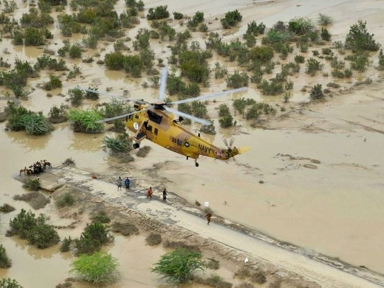 Pakistan Navy Humanitarian Assistance and Disaster Relief during relief operations in Balochistan. 