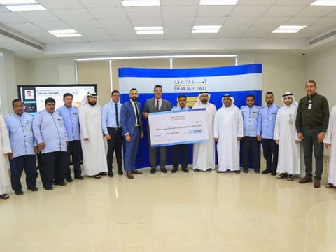  Ten taxi drivers in Sharjah were honoured by Sharjah Taxi with the Traffic and Safety Award for their excellent performance in year 2021