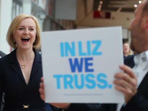 British Prime minister and leader of the Conservative party Liz Truss 