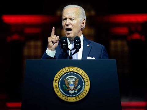 File photo: President Joe Biden speaks outside Independence Hall, Thursday, Sept. 1, 2022, in Philadelphia.