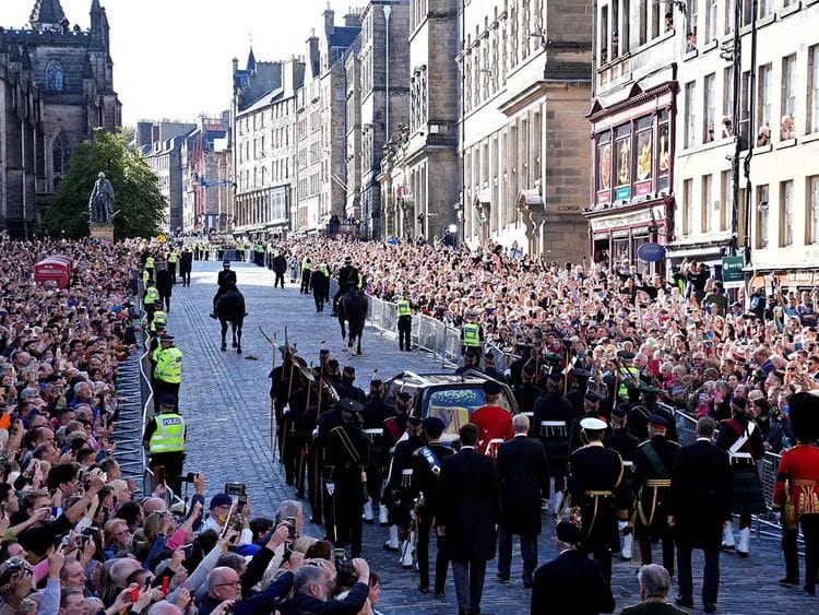 Queen coffin Edinburgh, Scotland