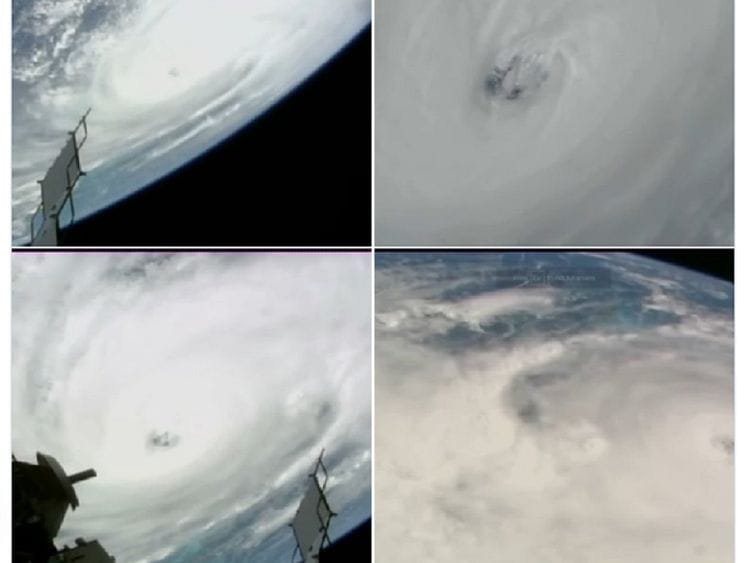 A view of Hurricane Ian from the International Space Station as the monstrous storm makes its way to Florida's west coast after passing Cuba.
