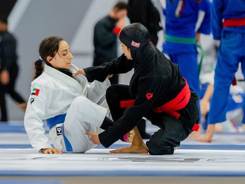 The heated mat fights between participants from prominent academies across the world and the boisterous spectators in the stands made the championship's first day exceptional.