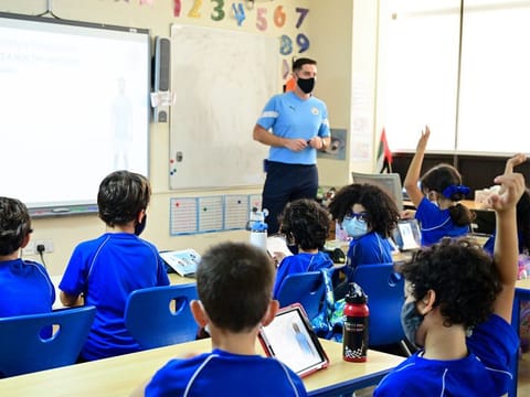 The ‘Healthy Lifestyles’ programme, offered by Abu Dhabi’s Early Childhood Authority (ECA) and Manchester City Football Schools UAE, targets children aged between four and eight years