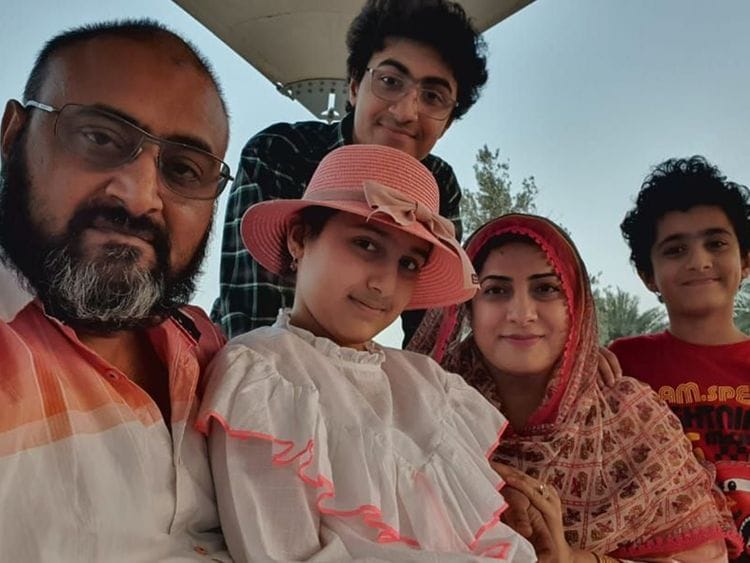 Nahl Khaled with her parents and two brothers-1665408677115