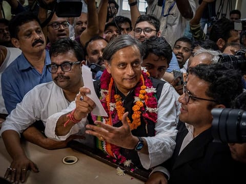 Senior Congress party leader Shashi Tharoor