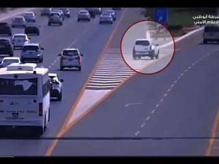 Watch: UAE police video shows narrow misses on Abu Dhabi roads