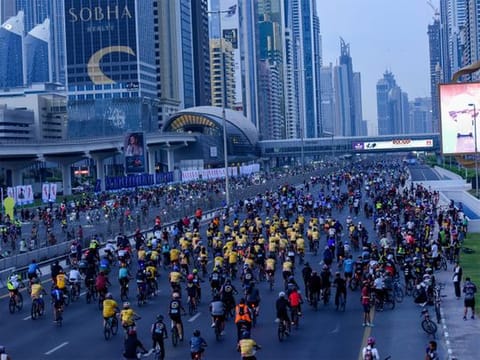 Dubai Ride 2022: Thousands of cycling enthusiasts ride past Sheikh Zayed Road