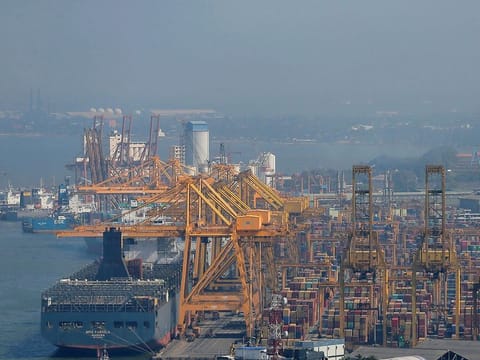 A general view of the main port is seen in Colombo, Sri Lanka.