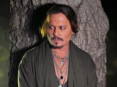 Johnny Depp is seen during Rihanna's Savage X Fenty Show Vol. 4 presented by Prime Video in Simi Valley, California.