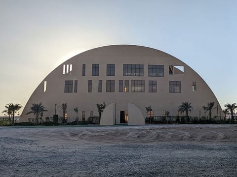 Noor Energy 1 Visitor Centre, part of Phase 4 of the Solar Park, is nestled between millions of square meters of solar panels