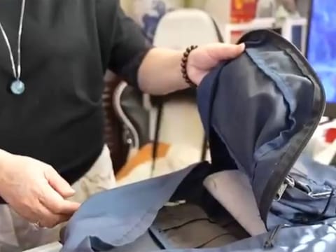 The bag in which the the Dh200,000 was kept.