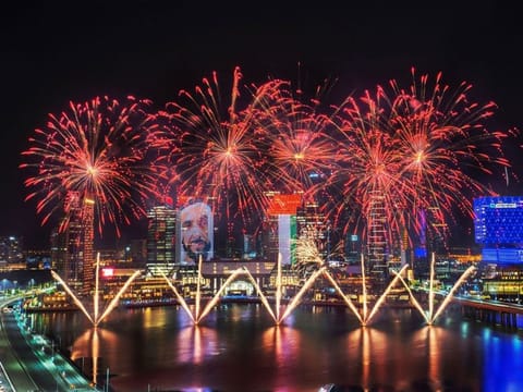 Abu Dhabi lights up: From beaches to dunes, celebrate the New Year with dazzling views.