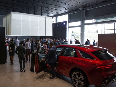 The new Genesis showroom is owned and operated by the distributor Juma Al Majid Est.