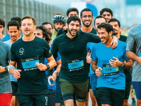 Sheikh Hamdan Bin Mohammad Bin Rashid Al Maktoum, Crown Prince of Dubai and Chairman of The Executive Council of Dubai, led the Dubai Run.