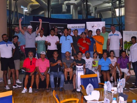 A group shot of all the FIGME Golf Society competitors in the recent BAR Kada Cup at Sharjah Golf & Shooting Club