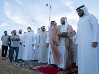 Sharjah Ruler launches 1,400-hectare wheat farm in Mleiha to boost food security
