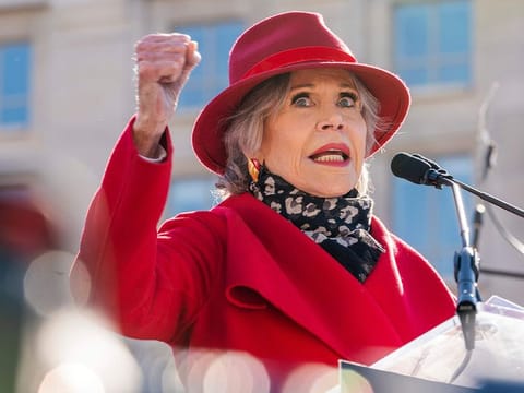 Hollywood actress Jane Fonda