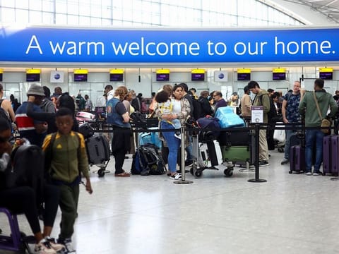 20% of the flights at London Heathrow were delayed and about 3% of takeoffs and landings cancelled. 