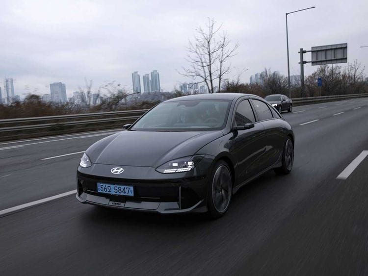 A Hyundai Motor Co. Ioniq 6 electric vehicle 